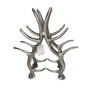 Evergreen Grove Metal Deer Antler Wine Rack Bottle Holder Rustic Decor Western